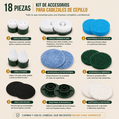 Kit de 18 Repuestos para Cepillo Eléctrico - Mantenlo siempre como nuevo