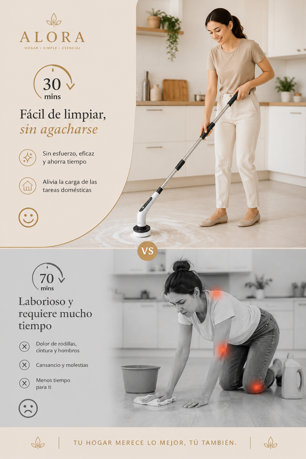 Cepillo Eléctrico Inalámbrico 9 en 1  — Limpieza profunda con menos esfuerzo