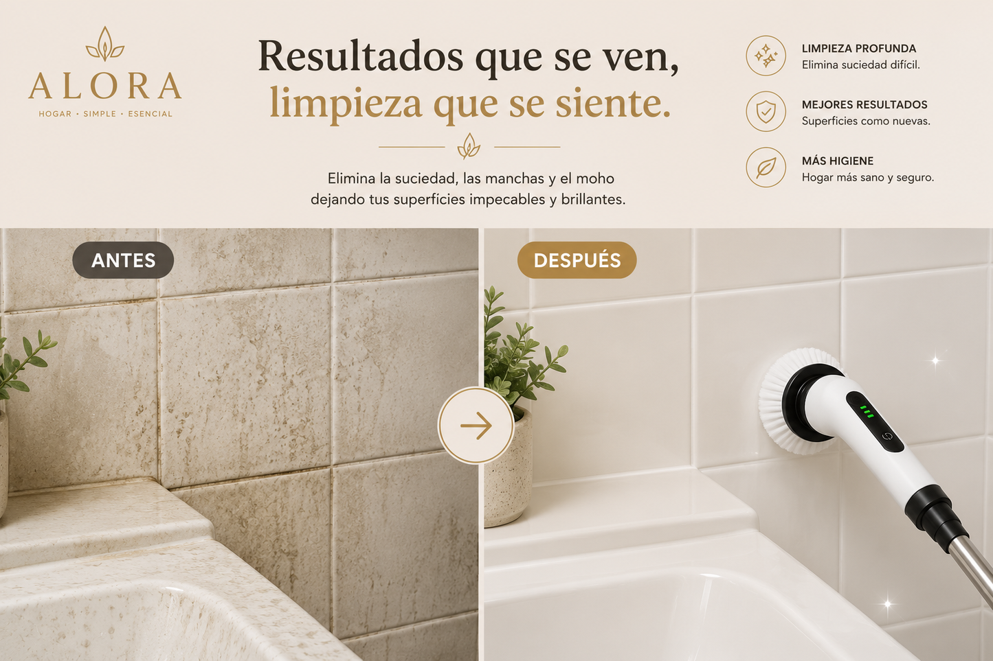 Cepillo Eléctrico Inalámbrico 9 en 1  — Limpieza profunda con menos esfuerzo